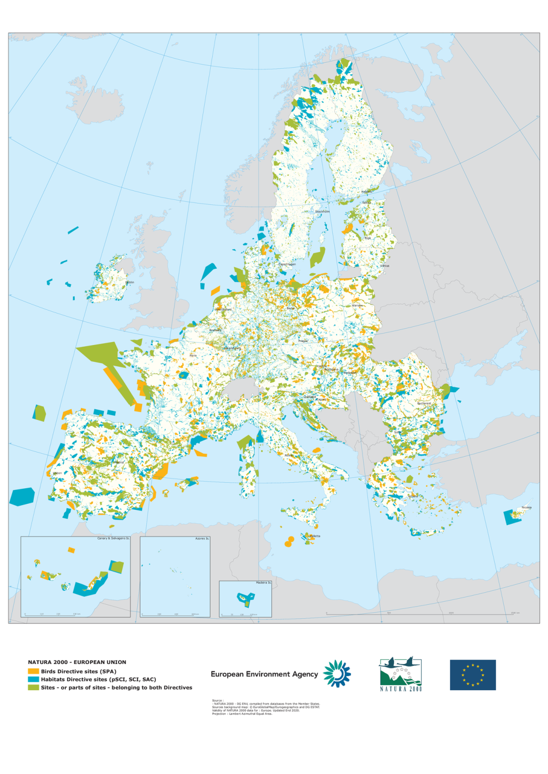 Les sites Natura 2000 dans l'Union européenne